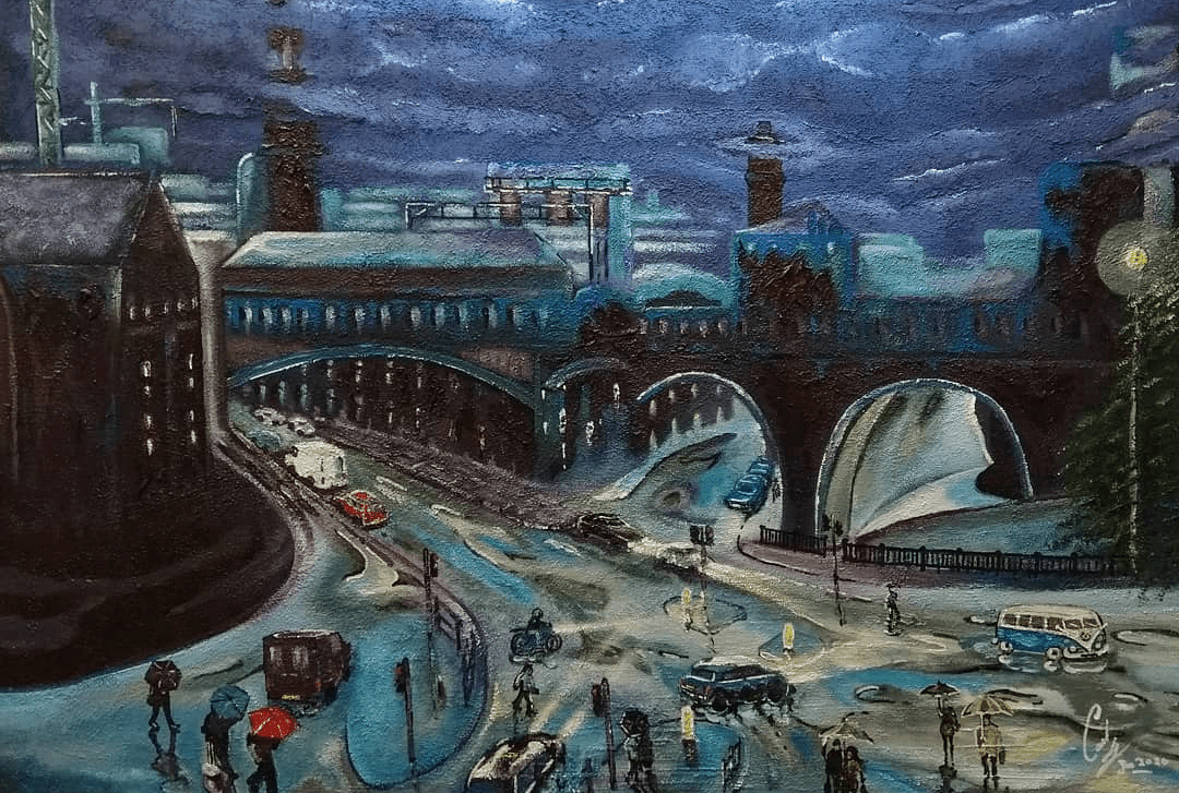 Painting by Carl Derrig